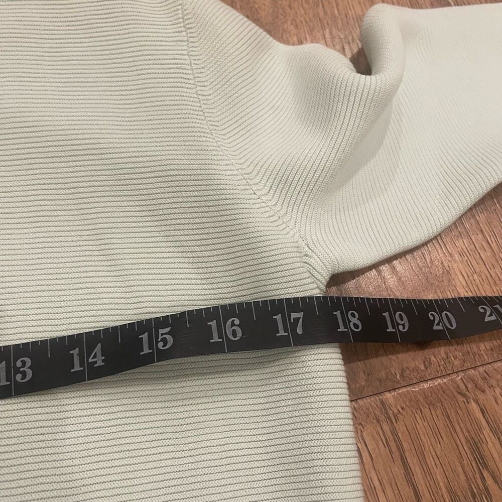 J. McLaughlin La Jolla Pastel Mint Green Open Front Ribbed Cardigan Sweater S - Picture 8 of 11